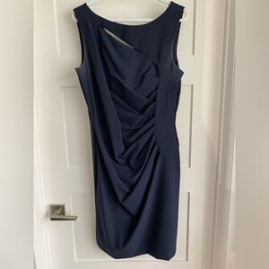 Le Chateau Midnight Blue Asymmetrical Dress